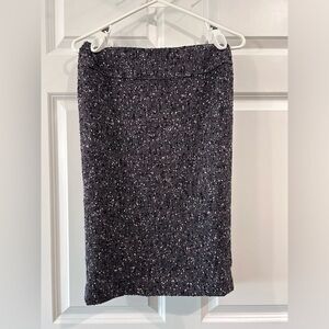 Lafayette 148 Purple Tweed Pencil Skirt Size 4 Wool Infused Old Money Career